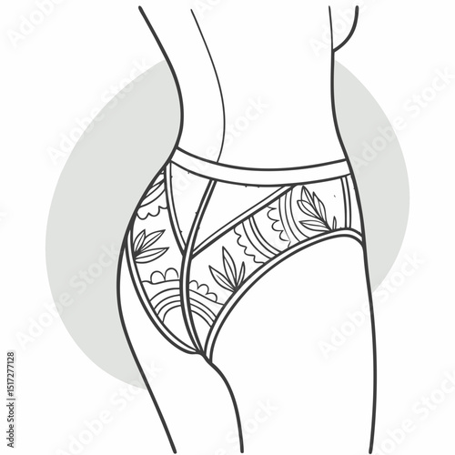 Transparent lace panties vector on mannequin figure

