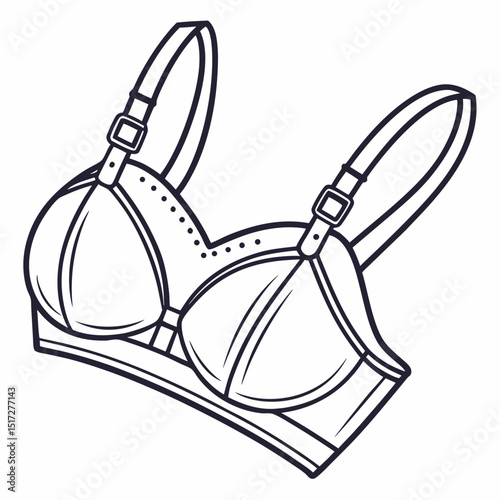 Vector icon of a bra with adjustable straps
