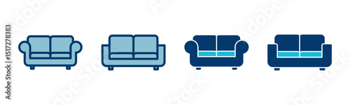 Sofa icon vector isolated on white background. sofa icon illustration. furniture