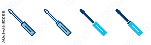 Screwdriver icon vector isolated on white background. Screwdriver vector icon