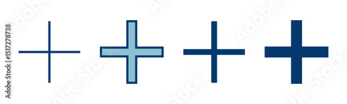 Plus Icon vector isolated on white background. Add plus icon. Addition sign. Medical Plus icon