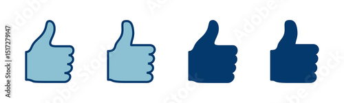 like icon vector isolated on white background. Thumbs up icon. social media icon