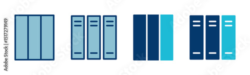 Library icon vector isolated on white background. Book icon vector