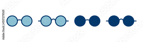 Glasses icon vector isolated on white background. Stylish Eyeglasses. Glasses vector. Optical concept