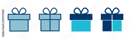 Gift icon vector isolated on white background. gift vector icon.  birthday gift