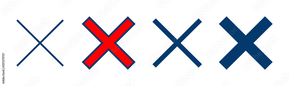 Obraz premium Close icon vector isolated on white background. Delete icon. remove, cancel, exit symbol