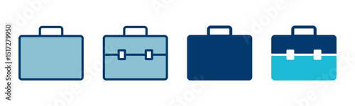 Briefcase icon vector isolated on white background. Briefcase vector icon