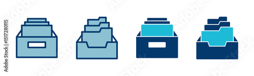 Archive folders icon vector isolated on white background. binders vector icon. Archive storage icon.