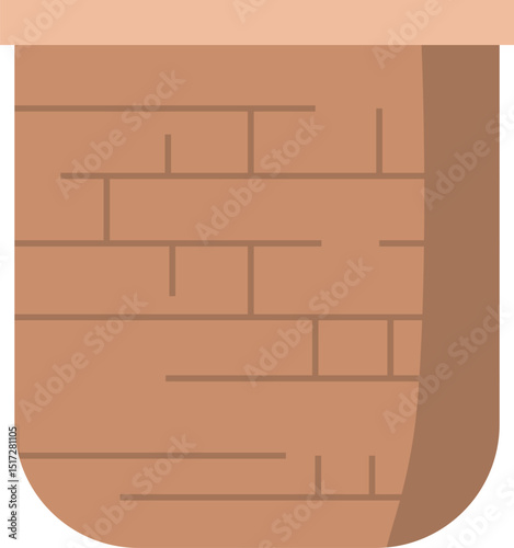 Oblong wicker basket vector illustration