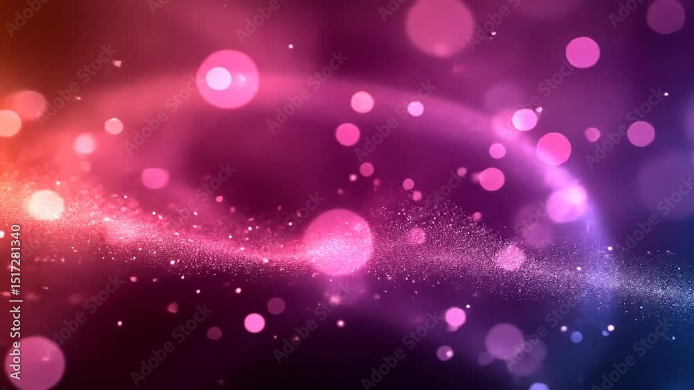 Colorful abstract background with glowing bokeh effects