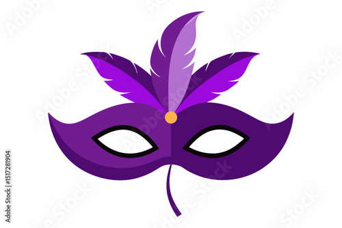 carnival mask on white background