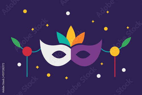 carnival mask vector illustration