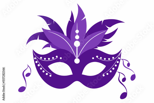 carnival mask on white background