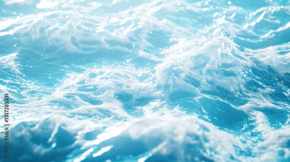 Fototapeta premium Ocean Waves: A Serene Blue Vista