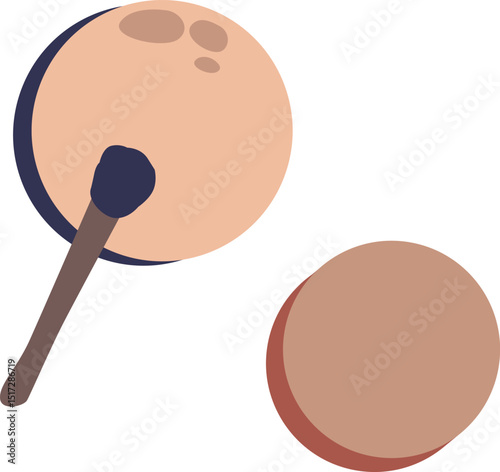 Traditional Eskimo tambourine vector illustration