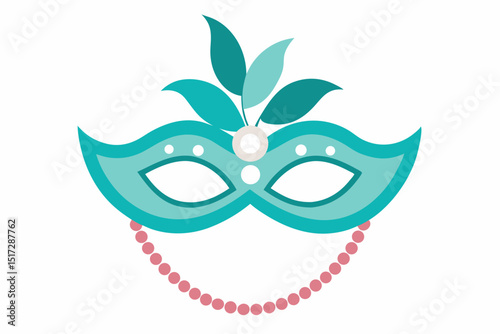 carnival mask on white background