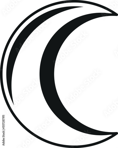Moon crescent clear night weather