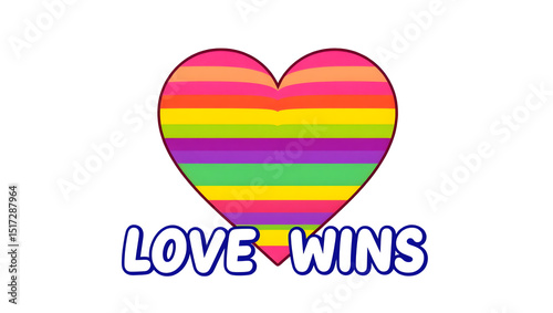  Love Wins Rainbow Heart