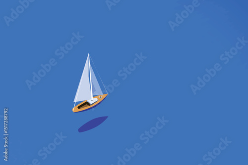 Yacht on the blue sea