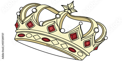 Cartoon vector illustration of a crown of thorns design for fun holiday art