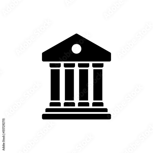 Bank icon symbol for apps and websites. Bank sign and symbol, museum, university