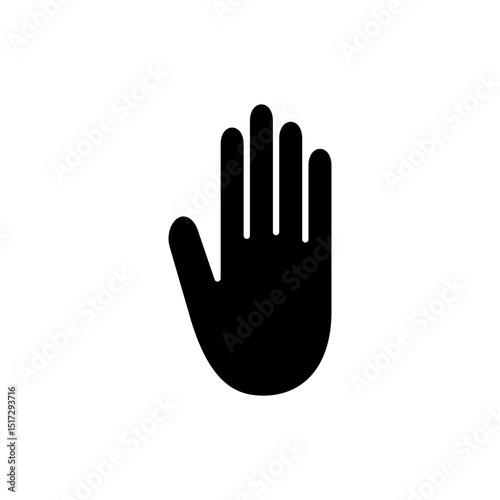 Hand icon symbol for apps and websites. hand sign and symbol. palm