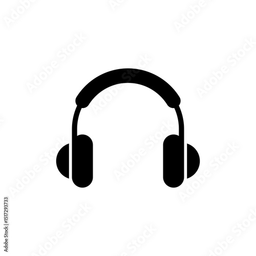 Headphone icon symbol for apps and websites. Headvector sign and symbol