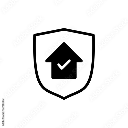 house insurance icon symbol for apps and websites. house protection sign and symbol