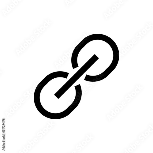 Link icon symbol for apps and websites. Hyperlink chain sign and symbol