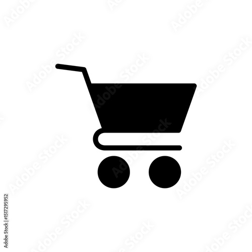 Shopping icon symbol for apps and websites. Shopping cart sign and symbol. Trolley icon
