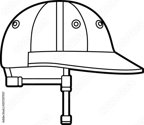 Polo helmet outline vector