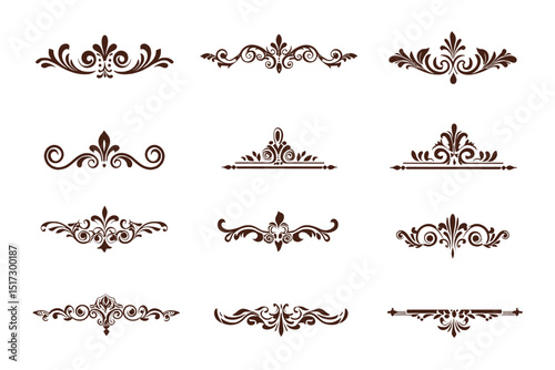 Elegant Flourish Ornaments Collection of Vintage Decorative Design Elements for  Invitations, Cards, and Scrapbooking