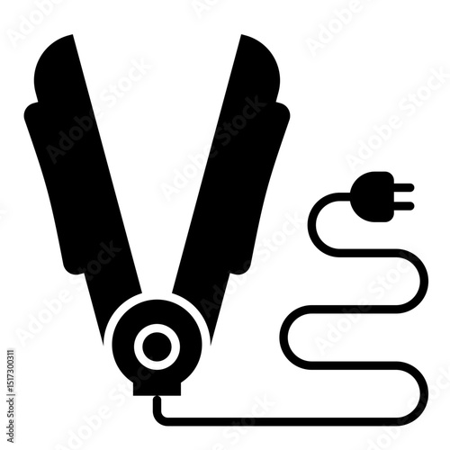Hair Straightener solid icon