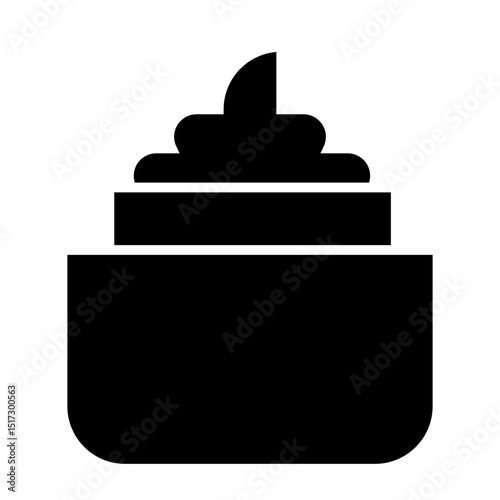 Cream solid icon