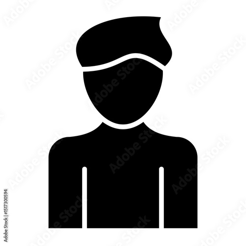 men's hairstyles solid icon