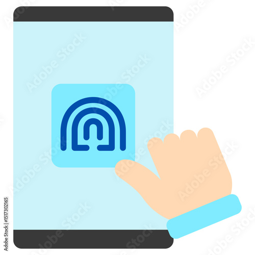 Access Control flat color, mini illustration icon. use for modern concept, print, UI, UX kit, web and app development. Vector related to account management, ecommerce, banking and finance.