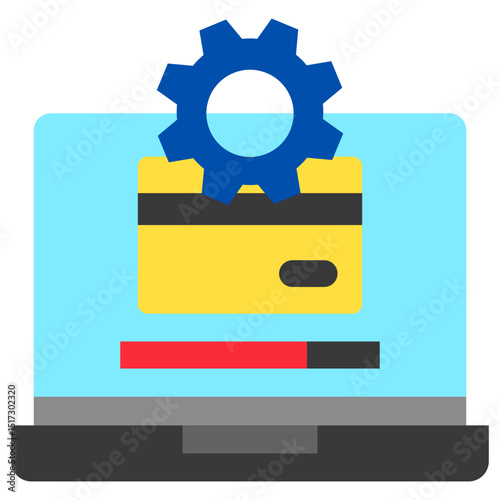 Update flat color, mini illustration icon. use for modern concept, print, UI, UX kit, web and app development. Vector related to account management, ecommerce, banking and finance.
