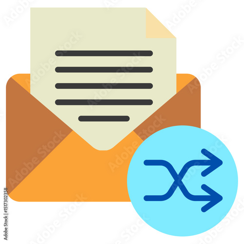 Change Email flat color, mini illustration icon. use for modern concept, print, UI, UX kit, web and app development. Vector related to account management, ecommerce, banking and finance.