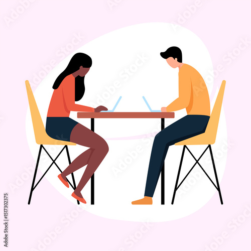 men and women working together in a cafe