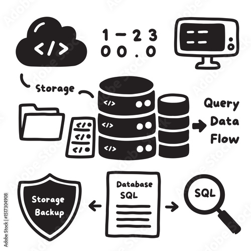 Data Storage and Management Illustration