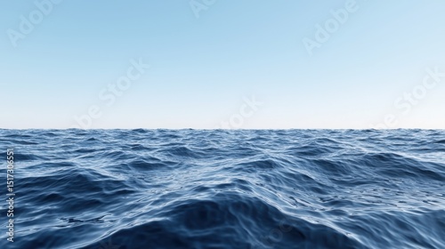 Calm Ocean Waves, Blue Sea, Water Texture