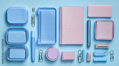 Colorful Plastic Cosmetics Containers and Tools Set with Makeup Brush Razor Comb and Clips for Beauty and Personal Care Organization