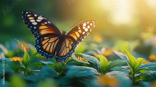Beautiful monarch butterfly