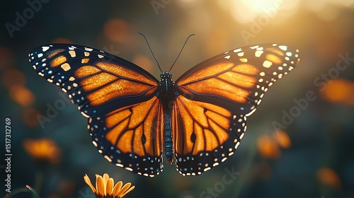 Beautiful monarch butterfly