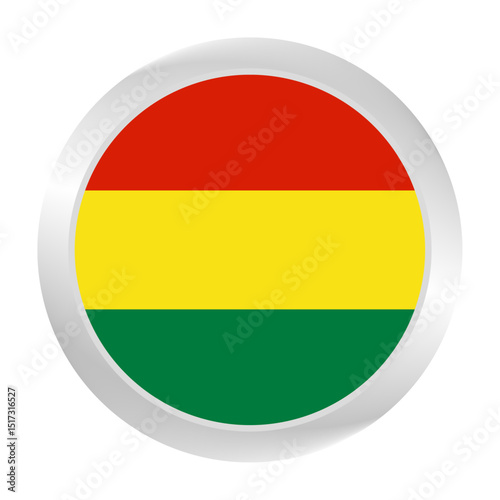 Free Download The Bolivia flag.  Silver frame. Circle flag icon logo. Round glossy. Flag icon. Standard color. Digital illustration.  - GFXLoad