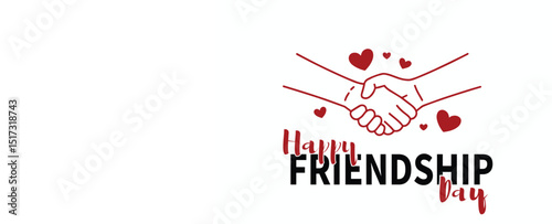 Celebrate Friendship Day with this heartwarming illustration of two hands clasped together, symbolizing unity and love.