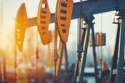 multiple oil pump jacks