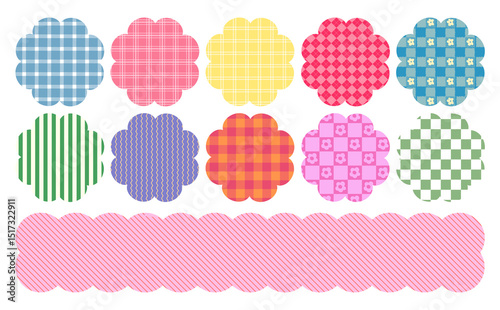 Flower shape illustration pattern background