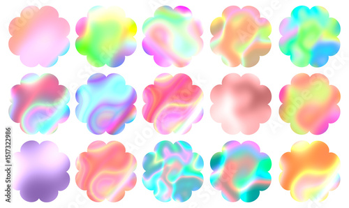 Hologram shape gradient shape illustration