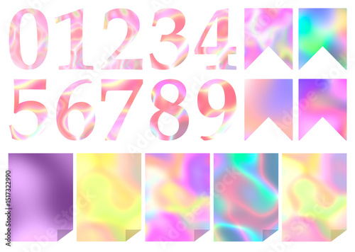 Hologram shape gradient shape illustration